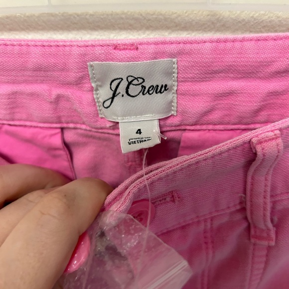 J.Crew Cropped Pink Wide Leg Preppy Pants Size 4 - Picture 3 of 4